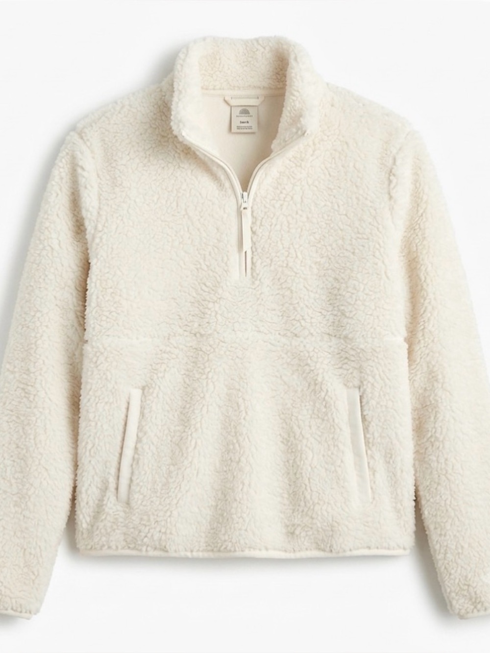 WONDERSHOP Sherpa Quarter Zip Pullover, Girls L (10/12), White